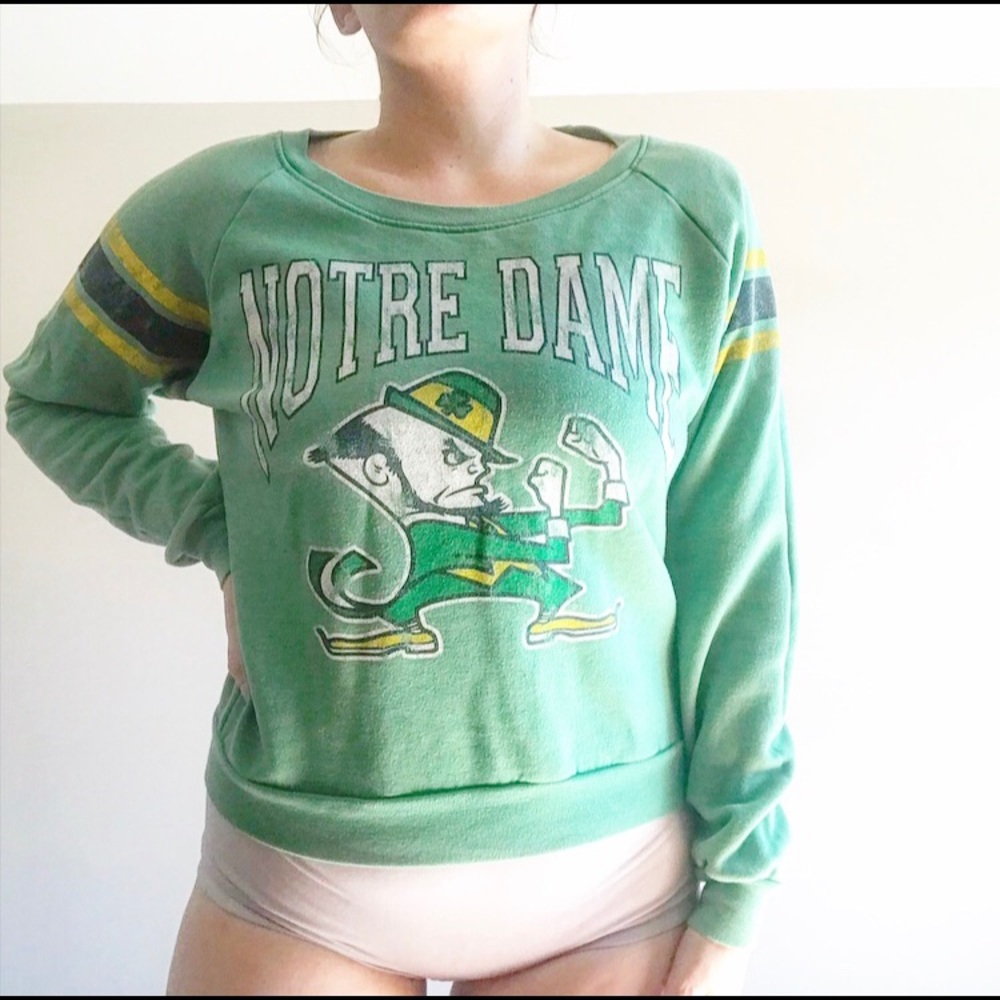 Notre Dame Wide Neck Pullover